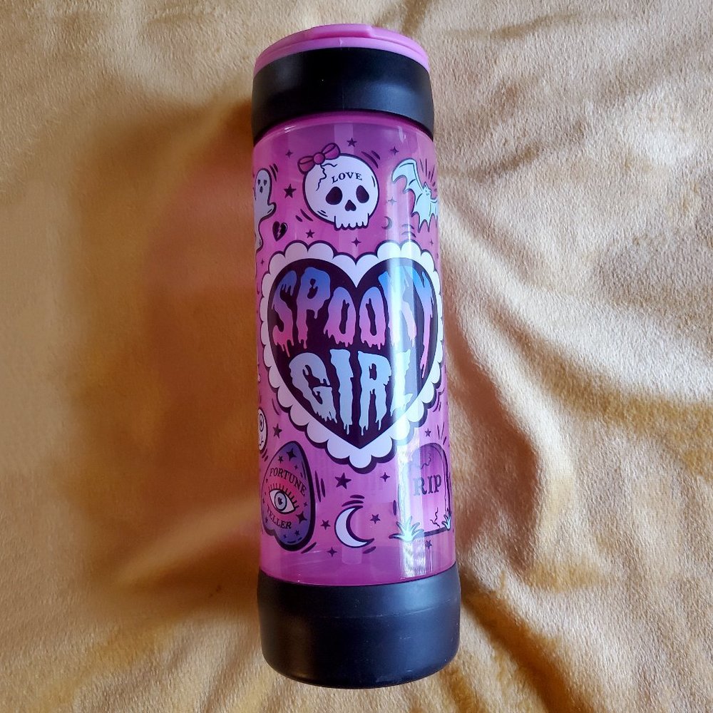 Cool Gear Poplight Pink Halloween Spooky Girl Magical Water Bottle 24floz New